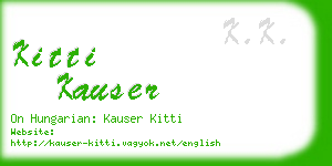 kitti kauser business card